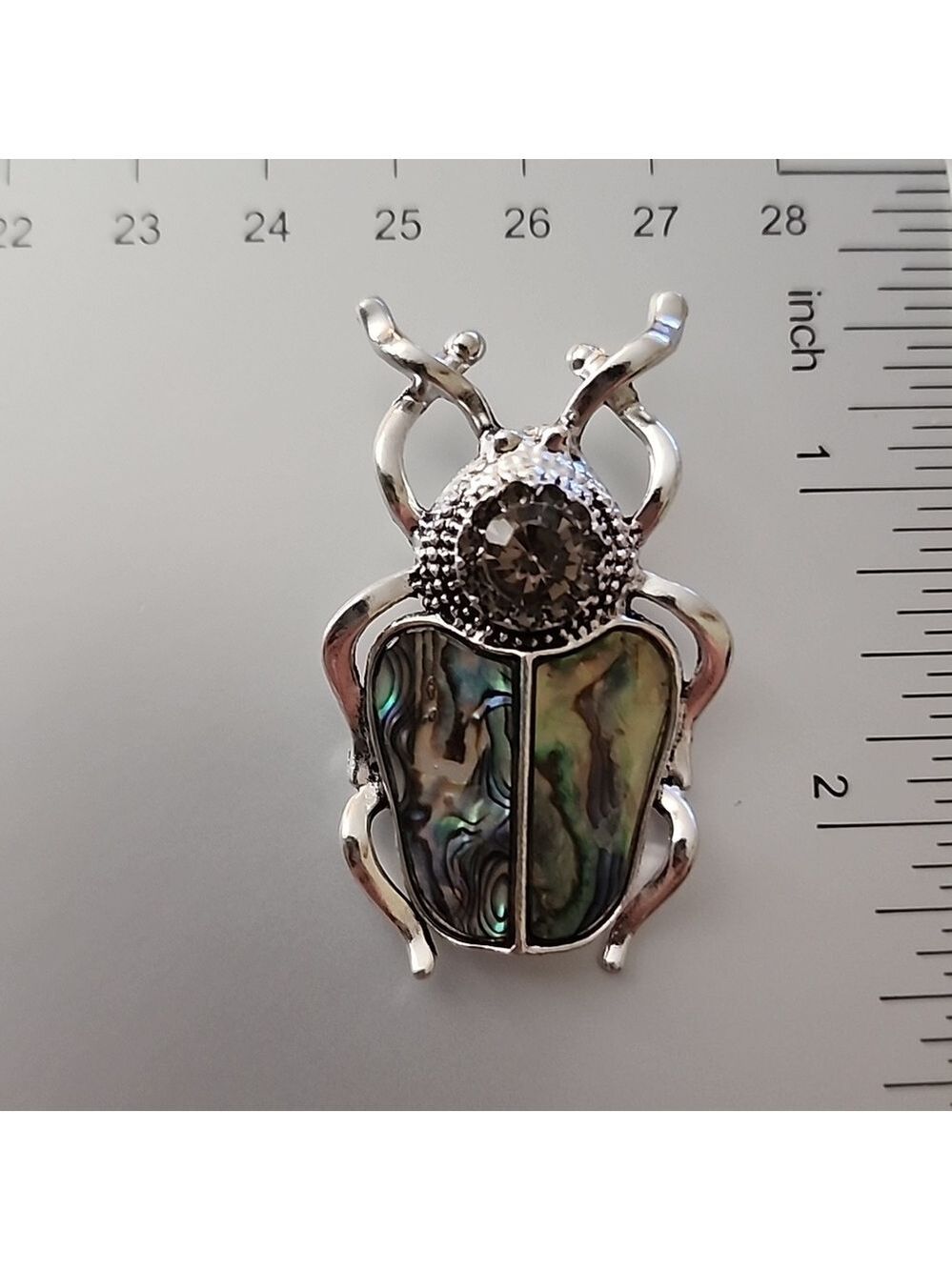 Beetle Bug Brooch ABOLONE SHELL Just Amazing Must have not for the Girly Girl - Picture 6 of 7